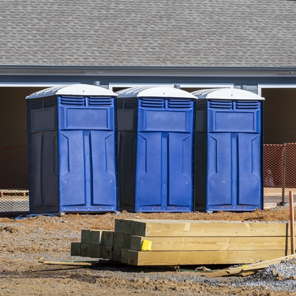 how can i report damages or issues with the portable restrooms during my rental period in Flom